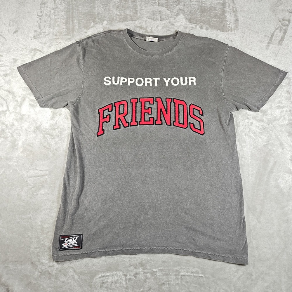 Kids of Immigrants Shirt Mens Large Gray Support Your Friends Embroidered Tee